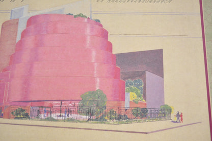 Frank Lloyd Wright Guggenheim Museum Sketch 1991 Denver Art Museum Poster Print