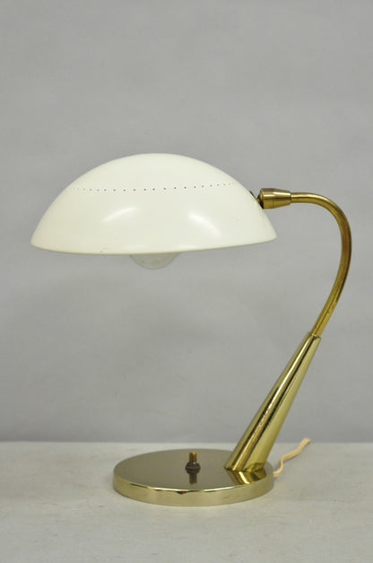 Vintage Mid Century Modern Italian Laurel Maurizio Tempestini Brass Desk Lamp