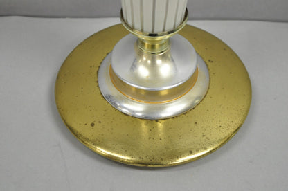 Vintage Italian Mid Century Modern Tapered Glass Art Deco Table Lamp