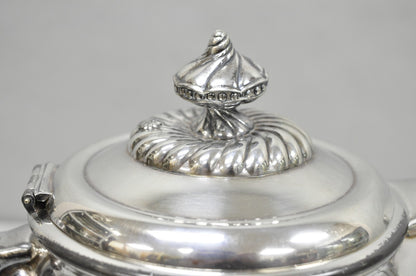 Wilcox Silver Plate Co Art Nouveau Silver Plated Duck Handle Coffee Pot Pitcher