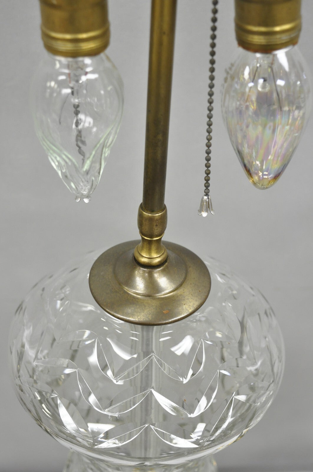 Vintage French Neoclassical Style Glass Urn Table Lamps Attr. Marbro - a Pair
