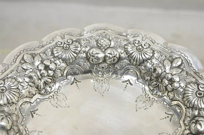 Walker & Hall Sheffield Silver Plated Regency Fruit Shell Compote Platter Stand