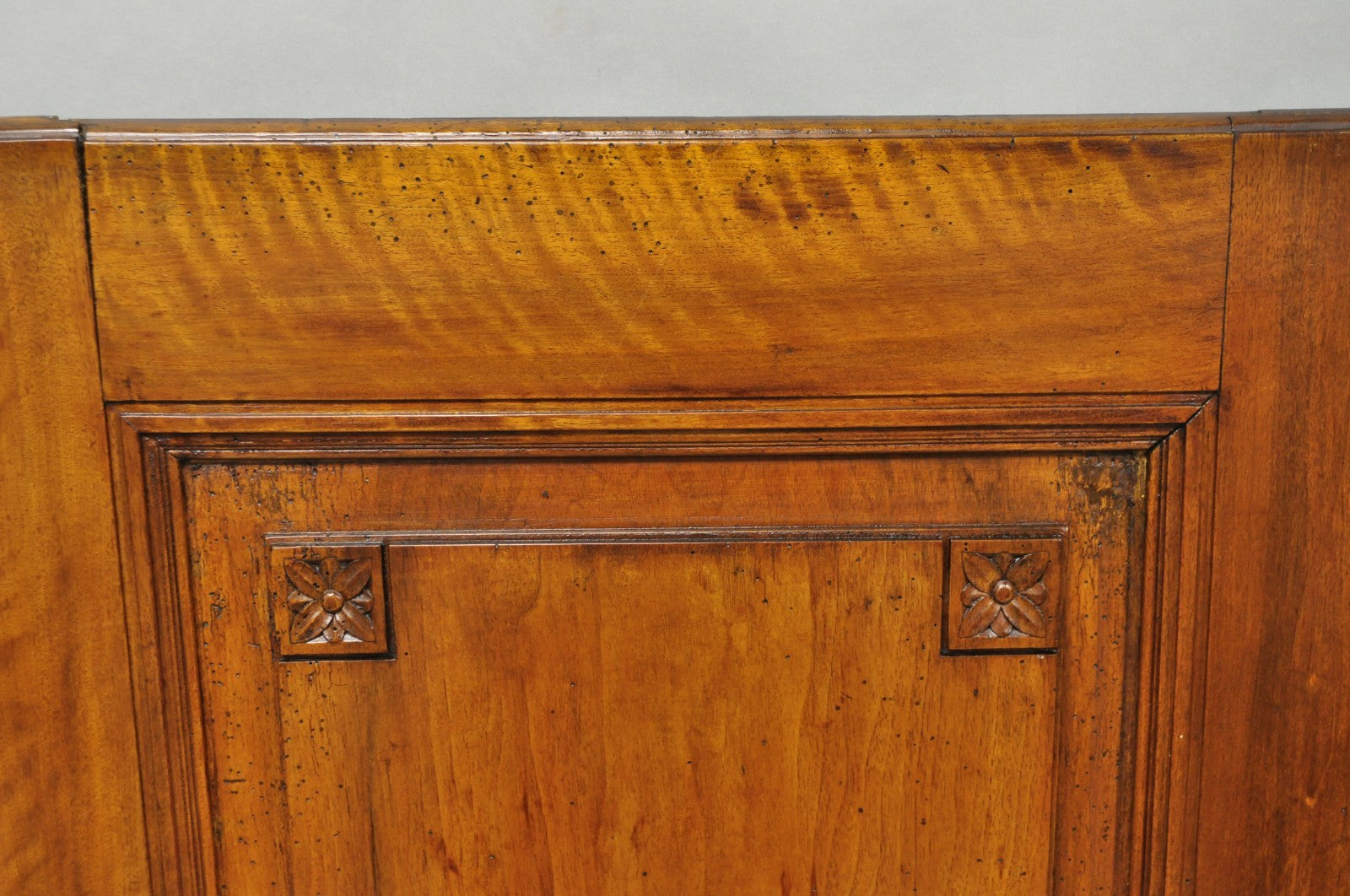 Antique French Country Louis XV Style Carved Walnut Cabinet Doors - a Pair