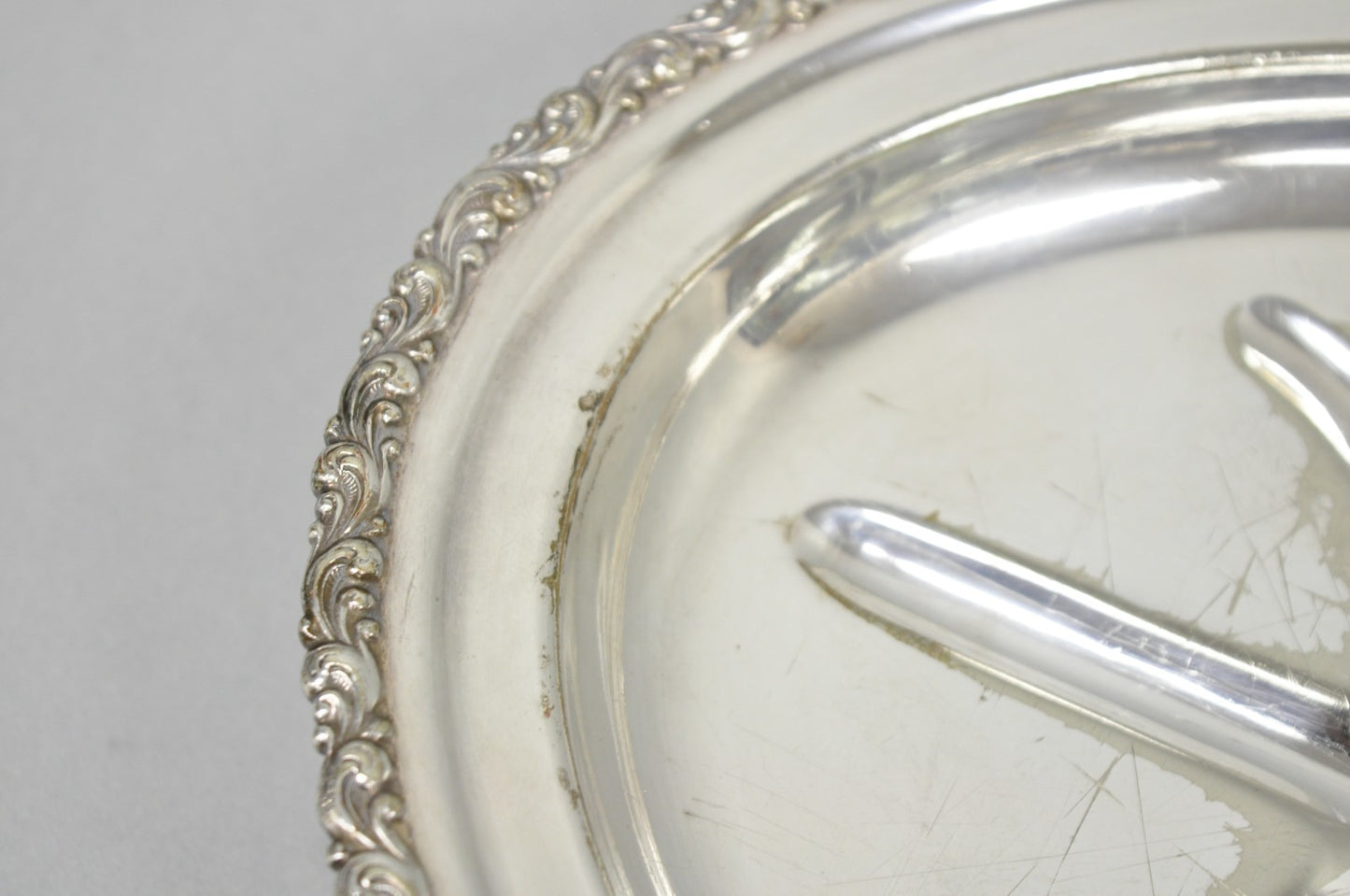 Antique Rogers Bros English Regency Silver Plated Small 12" Meat Cutlery Tray