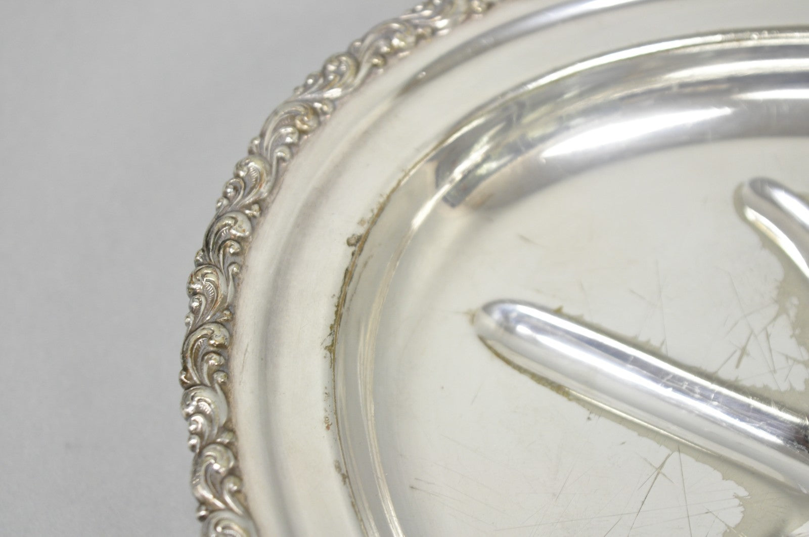 Antique Rogers Bros English Regency Silver Plated Small 12" Meat Cutlery Tray