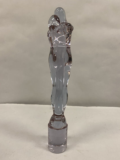 Vintage Murano Italian Mid Century Modern Purple Glass Lovers Embrace Sculpture