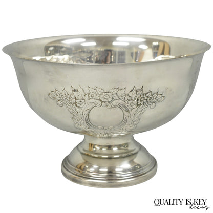 Vintage Leonard Victorian Silver Plated Punch Bowl Champagne Chiller Ice Bucket