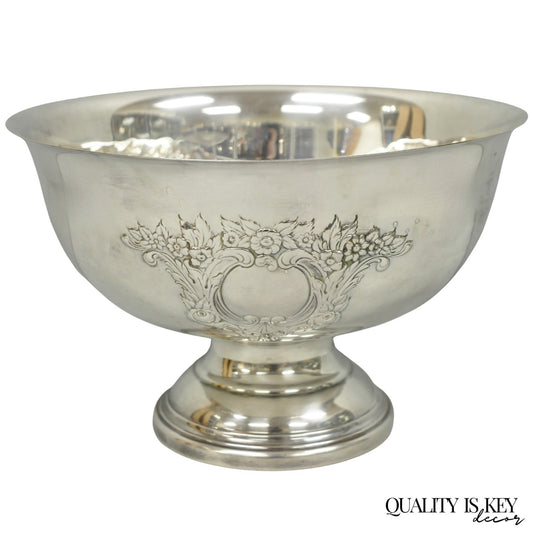 Vintage Leonard Victorian Silver Plated Punch Bowl Champagne Chiller Ice Bucket