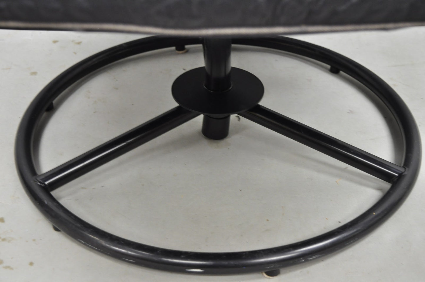 Vintage Black Leather Ekornes Stressless Style Swivel Recliner Lounge Chair