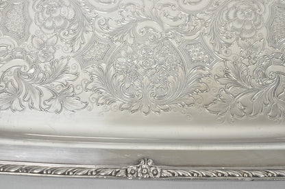 Vintage Rogers Bros. 1847 Heritage 9498 Silver Plated Serving Platter Bar Tray