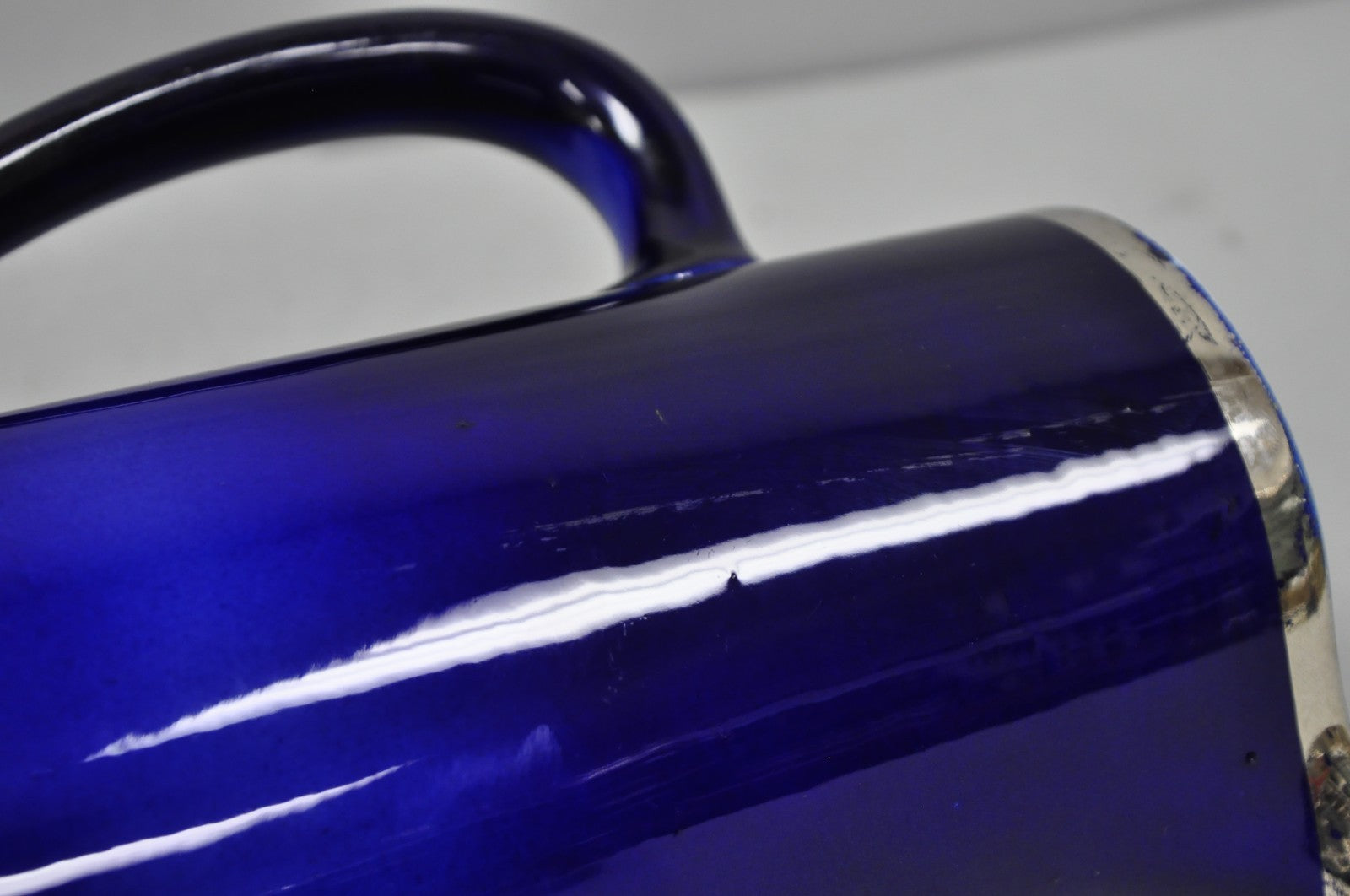 Antique 1913 60th Anni Northern Lodge No. 25 Masonic Cobalt Blue Ceramic Pitcher