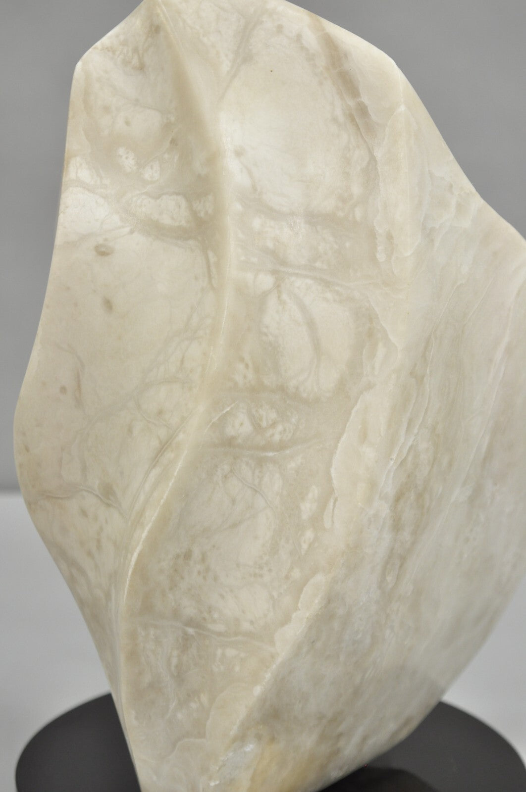 Morton Gaffin Untitled 1992 Modernist Carved White Alabaster Abstract Sculpture
