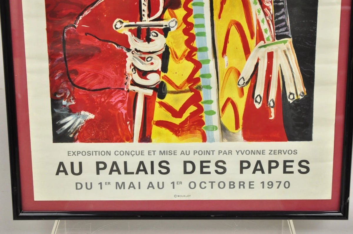 70s Pablo Picasso Festival D'Avignon Au Palais des Papes Lithograph Print Poster