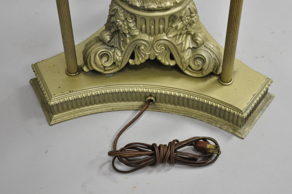 Vintage Victorian Lighted Podium Metal Column Pedestal Base Lectern Book Stand