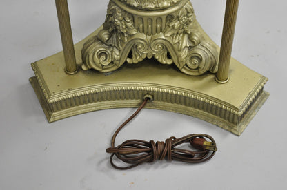 Vintage Victorian Lighted Podium Metal Column Pedestal Base Lectern Book Stand