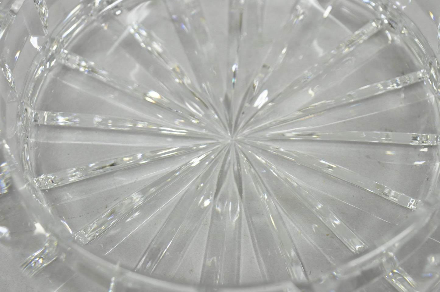 Vintage Highcrest by Mikasa Large 7" Leaded Crystal Glass Ashtray Cube Pattern