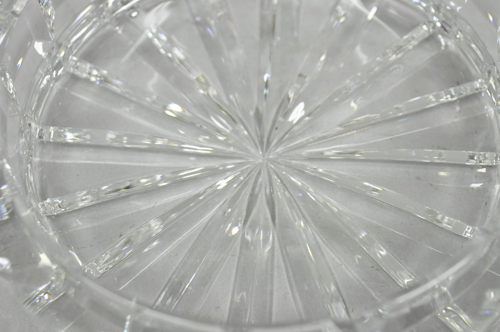 Vintage Highcrest by Mikasa Large 7" Leaded Crystal Glass Ashtray Cube Pattern