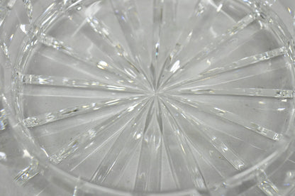 Vintage Highcrest by Mikasa Large 7" Leaded Crystal Glass Ashtray Cube Pattern