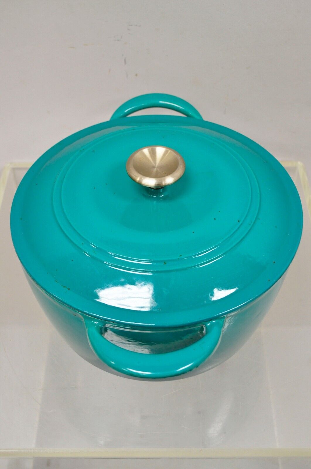 Green Cast Iron Dutch Oven 6.5 Qt 6.2 L Pot with Lid