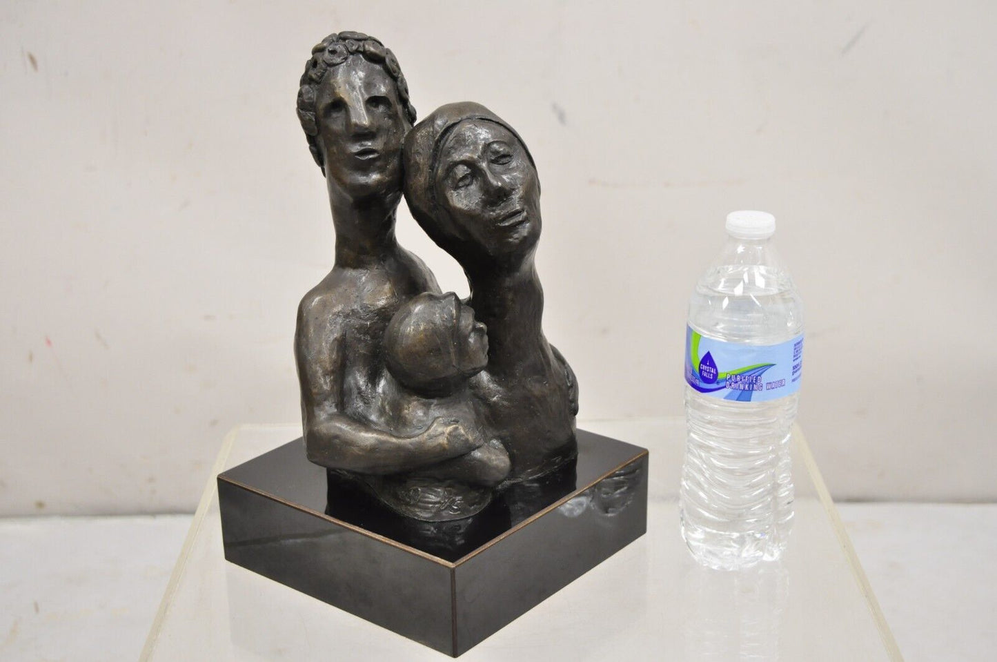 Sheryl C. Benjamin "The Family" Modern Abstract Cast Bronze Figure Sculpture