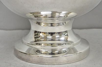 Vintage Large Silver Plated Pedestal Punch Bowl Set w/ 12 Cups - 14 Pc Set