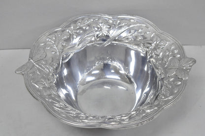 Vintage Lenox Dragonfly & Butterfly Meadow Art Nouveau Cast Aluminum Salad Bowl