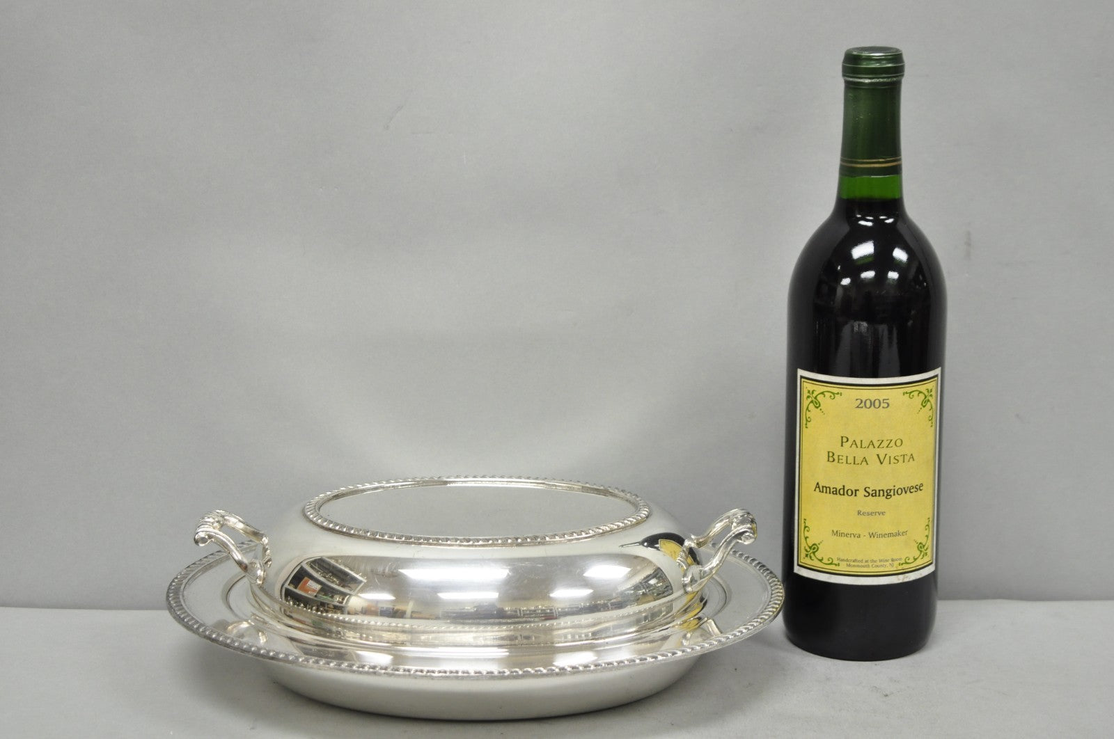 Vintage Modern Silver Mfg Co Silver Plated Twin Handle Vegetable Serving Dish