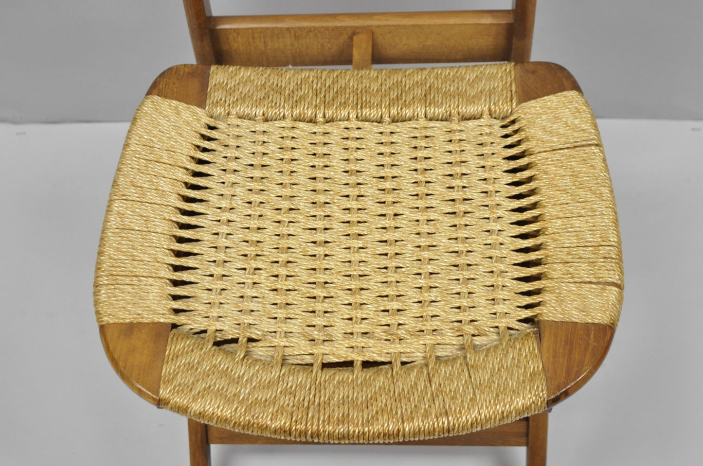 Vintage Mid Century Italian Style Modern Beech Wood Clothing Valet Chair Seat, B