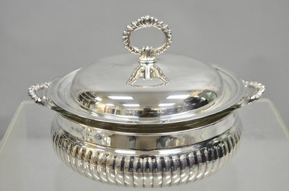 Vintage English Edwardian Silver Plated Covered Serving Dish By W&S Blackinton