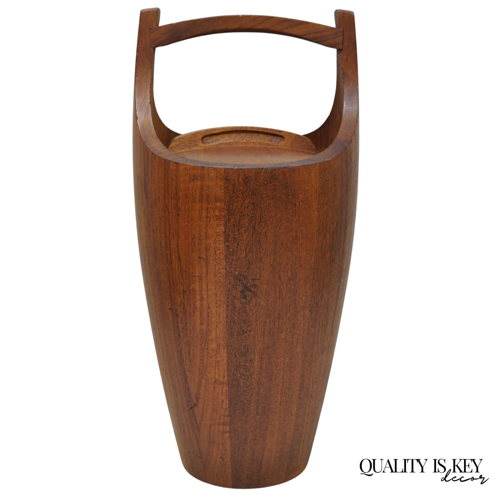Vintage Mid Century Danish Modern Staved Teak Jens Quistgaard Ice Bucket  Dansk