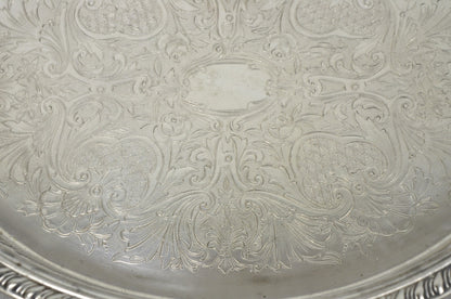 Vintage Eales Silver Plated Small Raised Gallery Oval Trinket Dish Bar Tray