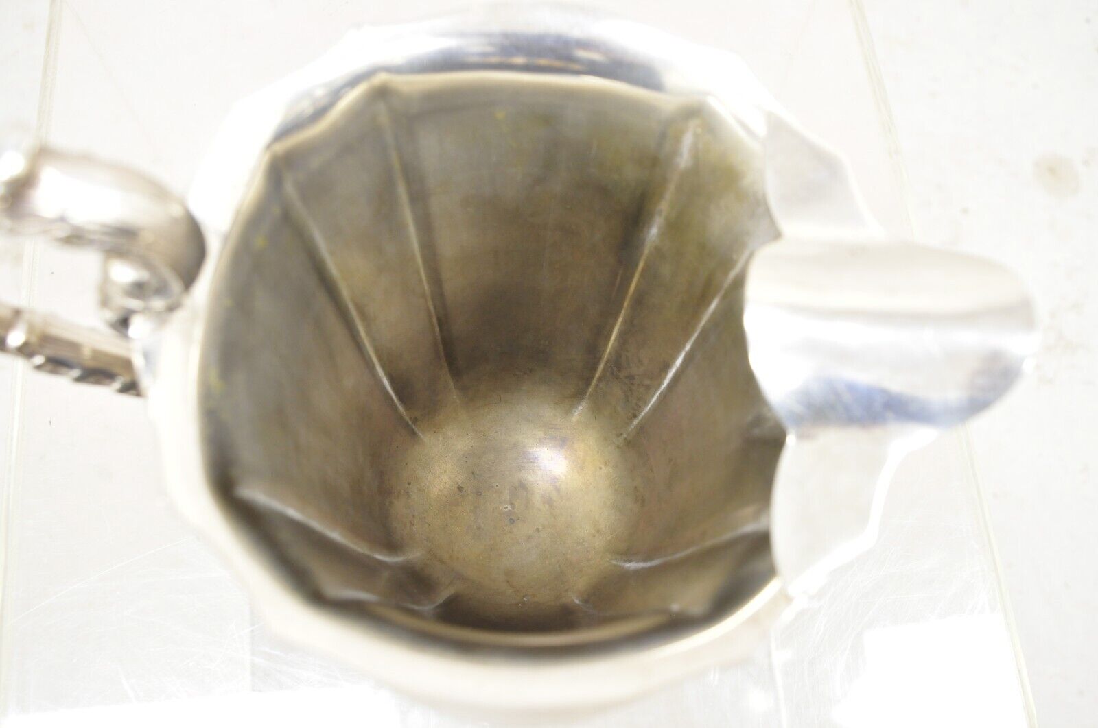 Vintage Victorian Silver Plated Fluted Paw Feet Footed Water Beverage Pitcher