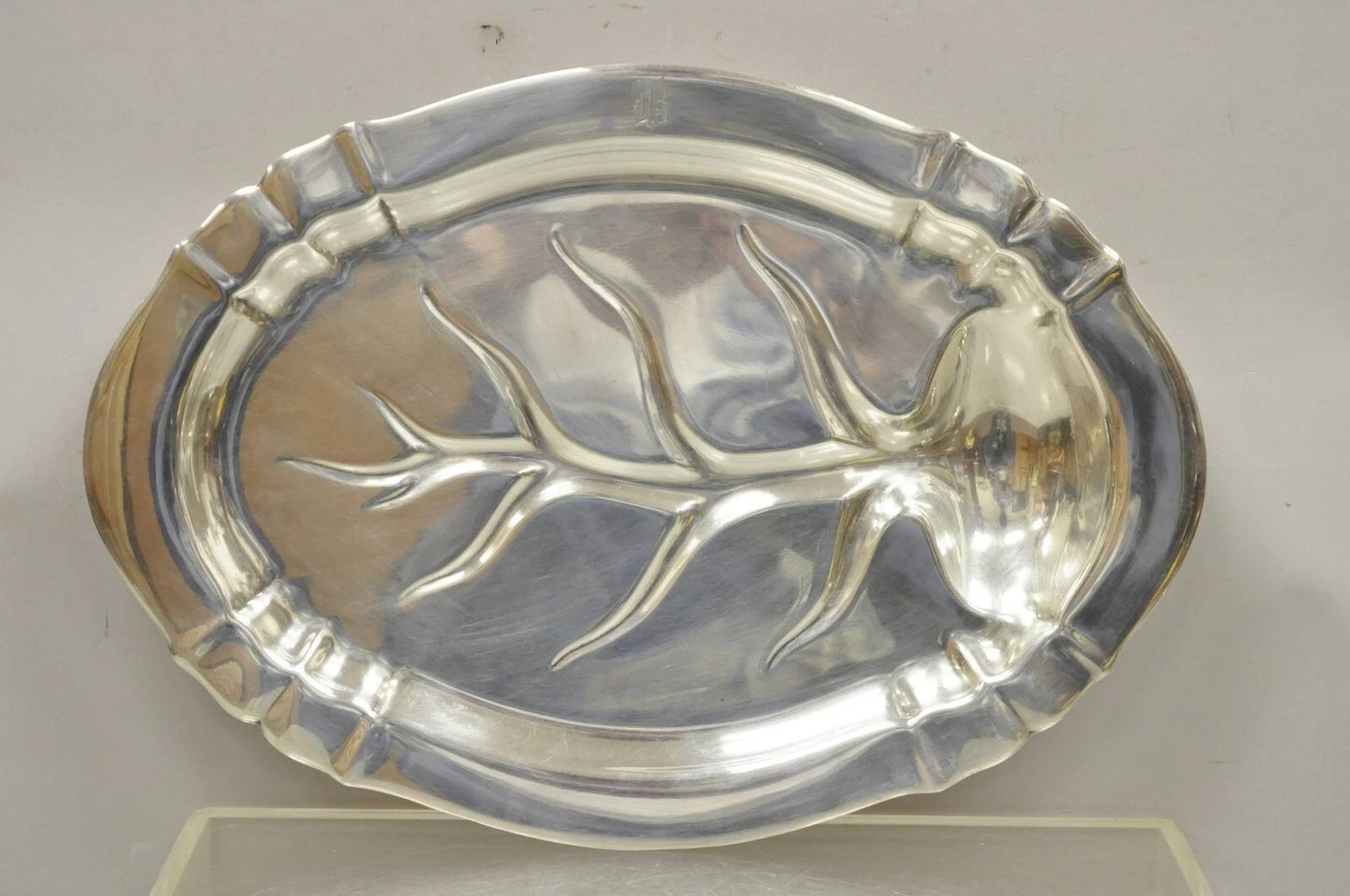 Reed & Barton Chesterfield Silver Plated Meat Cutlery Serving Platter Tray