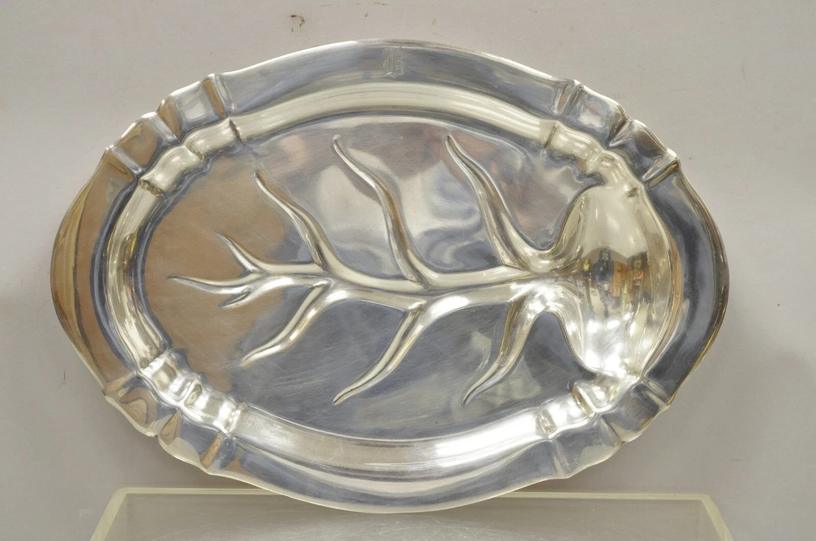 Reed & Barton Chesterfield Silver Plated Meat Cutlery Serving Platter Tray