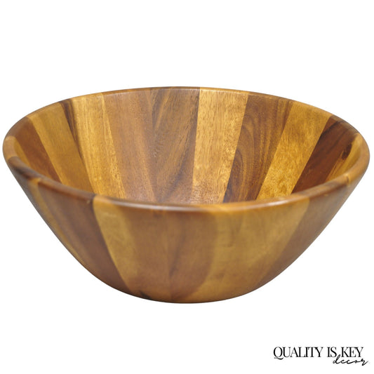 Vintage Bill.F BF Mid Century Modern Acacia Wood Salad Fruit Bowl