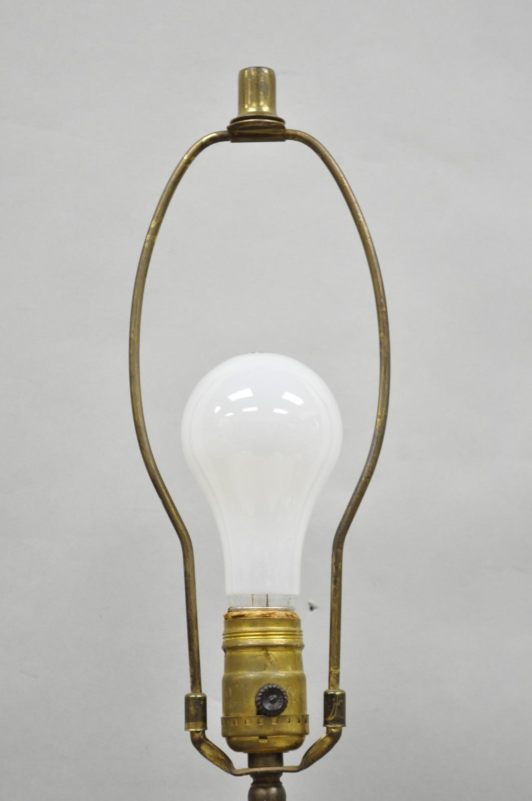 Vintage African Primitive Carved Ebony Wood Benin Bust Head Sculpture Table Lamp