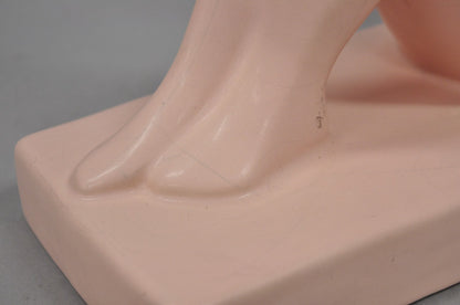 Vintage Royal Haeger "Mother and Child" Pale Pink Ceramic Statue Sculpture