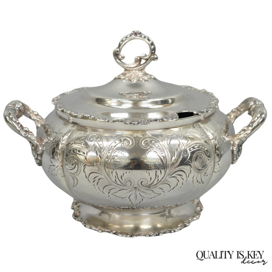 Antique Victorian Silver Plated Lidded Soup Tureen by Riverton Silver Co.