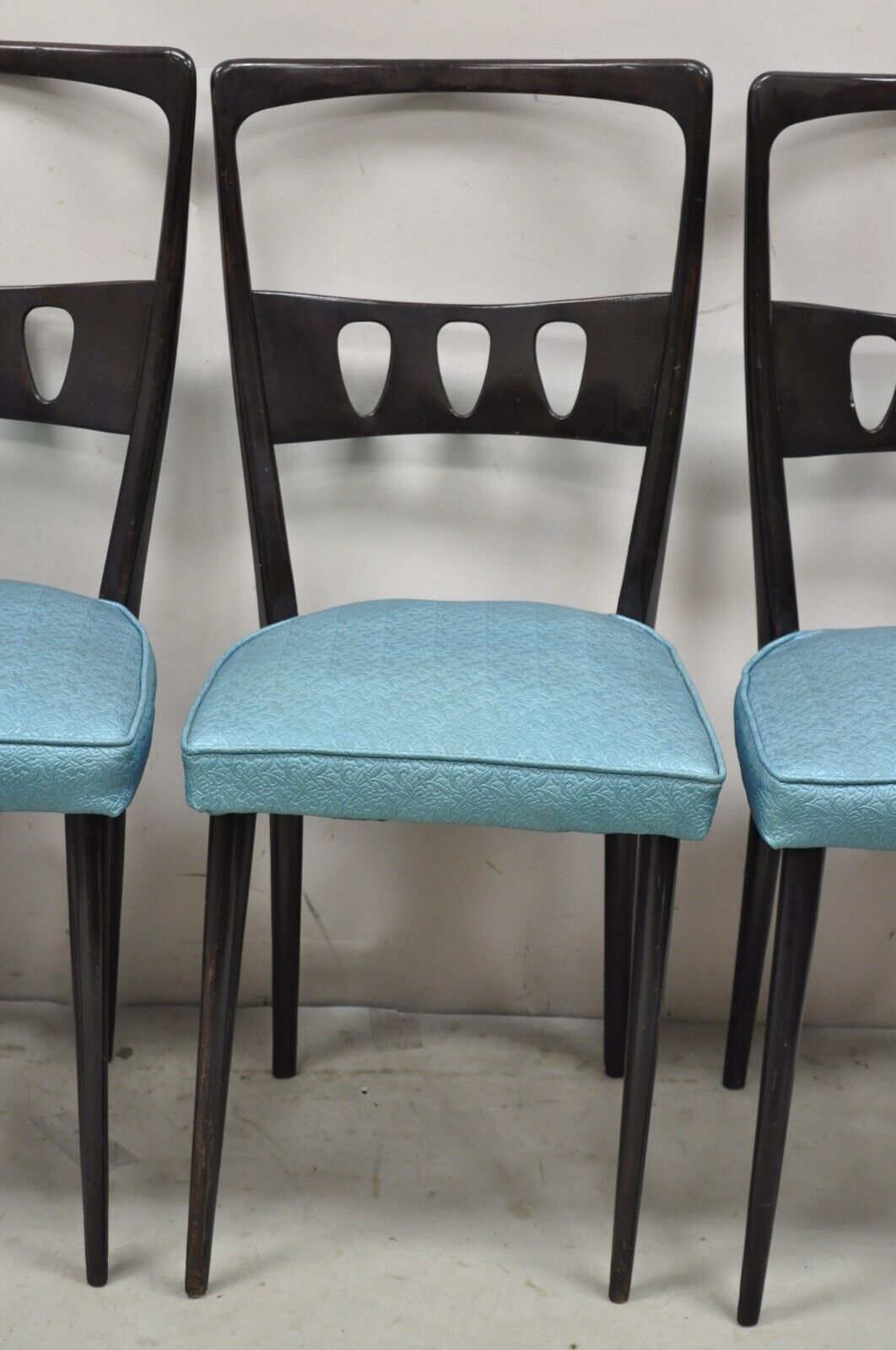 Vintage Italian Mid Century Modern Ico Parisi Style Dining Chairs - Set of 4