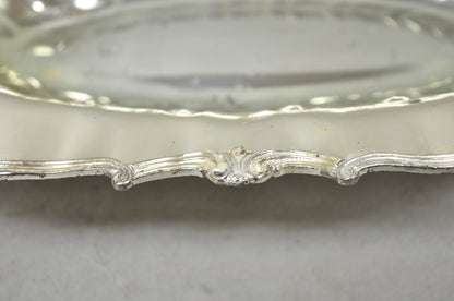 Vintage FB Rogers Victorian Silver Plated Scalloped Centerpiece Fruit Bowl