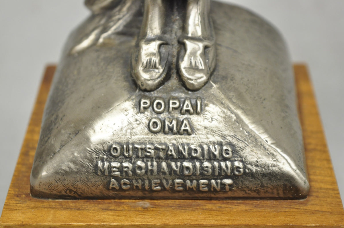 Vintage 1970s POPAI OMA Store Display Award Trophy Native American Chief Figure