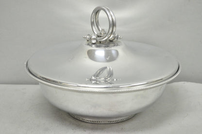Vintage BW Buenilum Silver Plated Aluminum Art Nouveau Covered Serving Dish