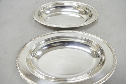 Vintage Oneida Fiesta Silver Plated Oval Covered Vegetable Serving Dish Platter
