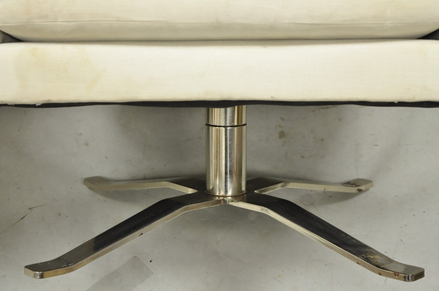 West Elm Lucas Healthcare Swivel Chrome Base Modern Lounge Arm Chair - a Pair