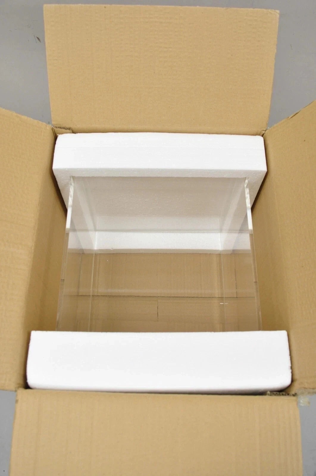 5 Sided 14.5" Clear Acrylic Lucite Vitrine Display Case Christine Taylor Coll.