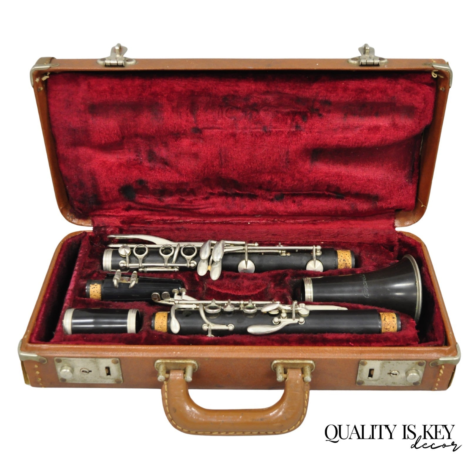 Vintage Caravelle Clarinet Musical Instrument With Original Case