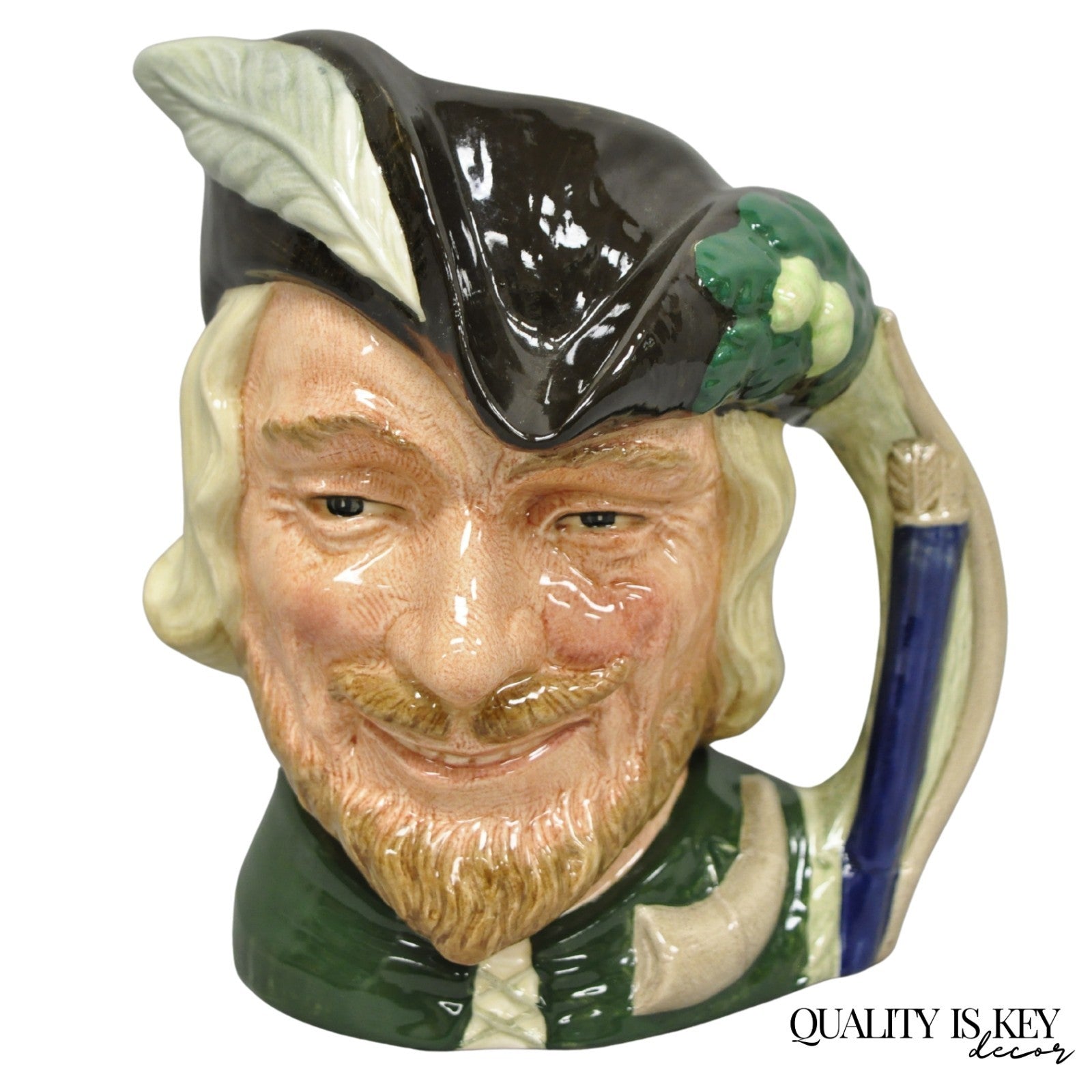 Vintage 1959 Royal Doulton Robin Hood D6527 Porcelain Toby Character Jug Mug