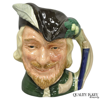 Vintage 1959 Royal Doulton Robin Hood D6527 Porcelain Toby Character Jug Mug