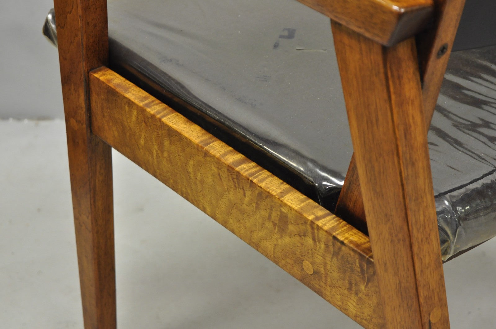 Vintage Boling Chair Co Mid Century Modern Walnut Lounge Arm Chairs (B) - Pair