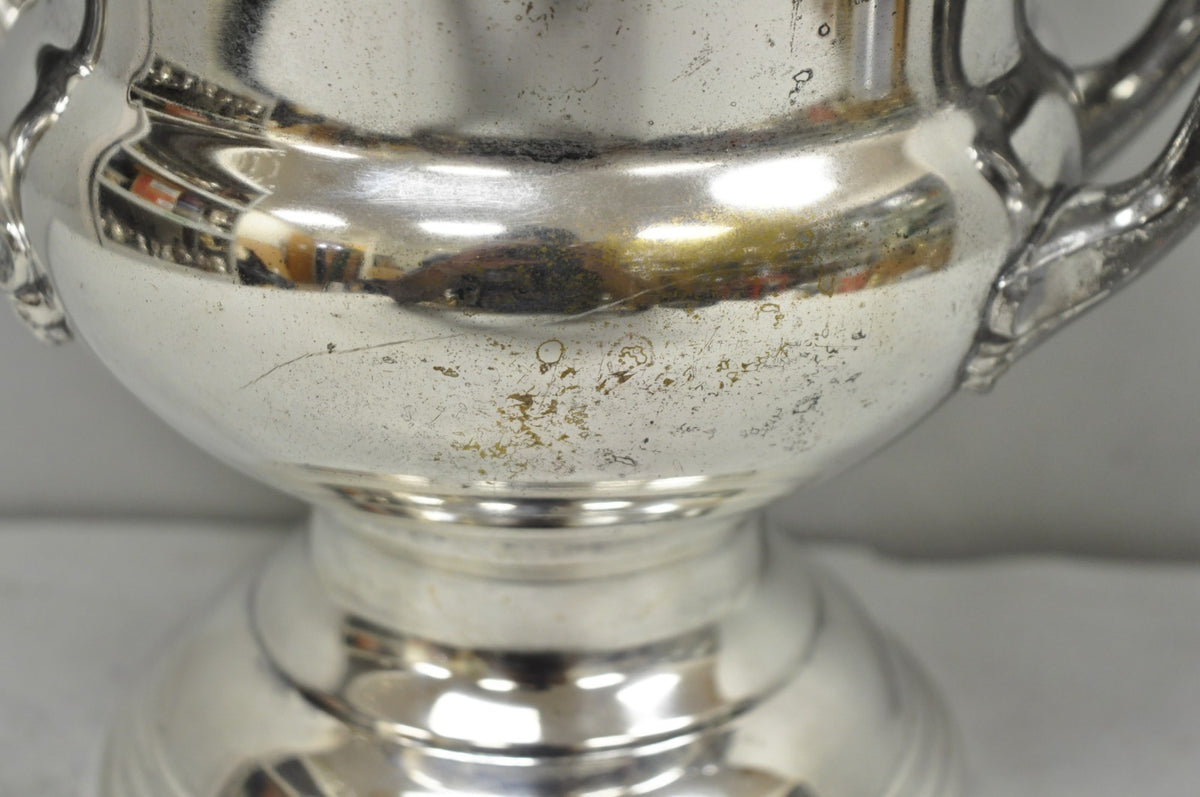 Vintage Leonard Silver Plated Trophy Cup Urn Champagne Chiller Bar Ice Bucket